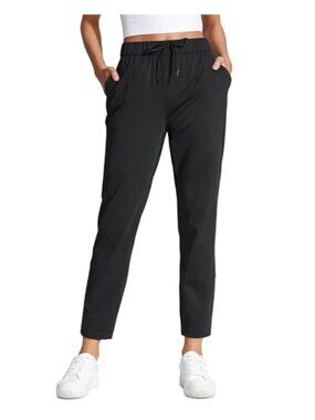 Women's 4-Way Stretch Ankle Pants 27" Yoga Golf Slim Fit Drawstring